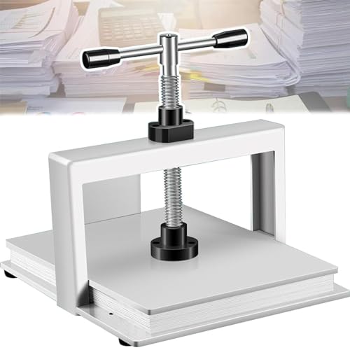 Macchina da stampa manuale per rilegatura di libri, appiattimento fatture da ufficio, appiattimento documenti A4, compatta ed efficiente