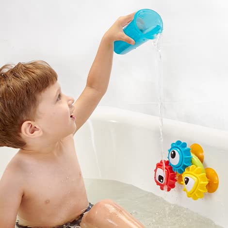 Yookidoo Baby Bath Toy - Spin 'N' Sort Water Gear - Childrens Sensory Water Wheel Set That Attaches To Any Size Tub - Includes Suction Cups, 3 Googly Eye Gears, And Pourers #TOP4