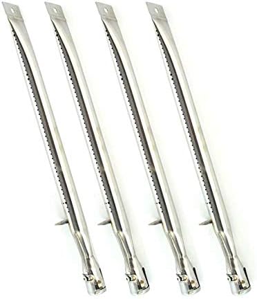 4 Pack Replacement Stainless Steel Burner for Uniflame GBC1069WB-C, Presidents Choice 09011010PC, 09011042PC, BBQTEK GSF2818K and IGS IGS-2504 Gas Grill Models