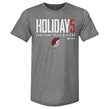 500 LEVEL Jrue Holiday Portland Trail Blazers Elite Men's Premium T-Shirt (Tri Gray, X-Large)