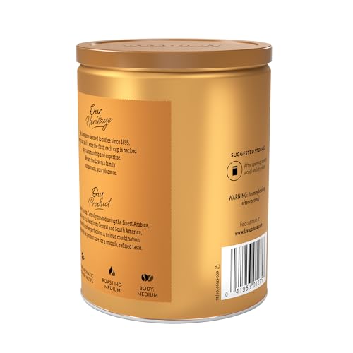 Image of Lavazza Qualita Oro Ground Coffee, Medium Roast, 100% Arabica, 8.8 oz Tin (Pack of 6)
