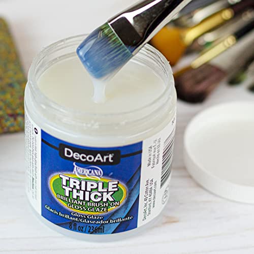 Decoart Triple Thick Gloss Glaze - Jar, 8Fl Oz #TOP3