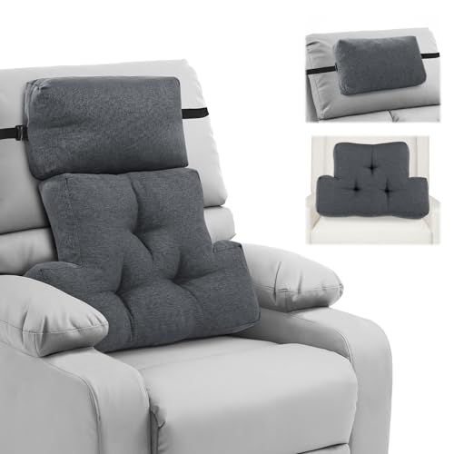 10 Best Neck Pillow for Sitting in Chair: Comfort and Pain Relief Guide 7 ROYALAY 2 Pcs Neck Pillow Lumbar Support for Recliner, Back Pillow for Chair with Adjustable Headrest Pillow, Back Rest Pillow for Office Chairs, Recliners,Sofa, Couch, Grey