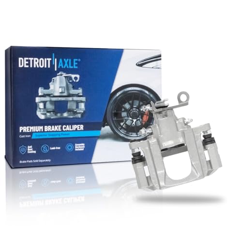 Image of Detroit Axle - Rear Left Brake Caliper for 2009 2010 2011 2012 | Dodge Journey, Driver Side Disc Brake Caliper with Bracket Replacement