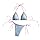 Costumi Bralette Donna Costume Pantaloncino Donna Women Two Piece Bikini Swimsuit Color Block Bathing Suits String Bikini Sets Imbottito Costume 2 Pezzi Coprente (Blue S)