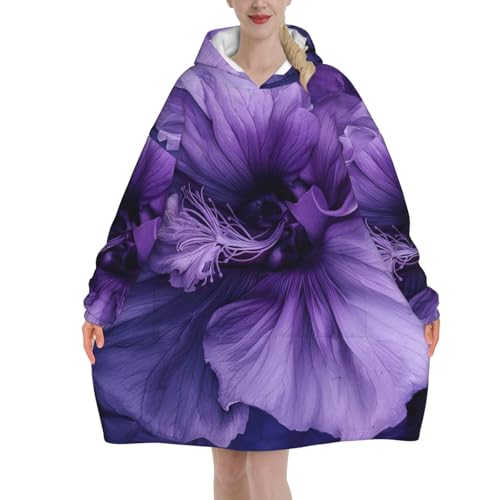 Couverture surdimensionnée violette le cadeau de Noël chaud et doux