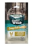 Bogar - Simply Wild - Chuches Gatos - Snack Cremoso con Sabor a Pollo - Comida Gatos Complementaria - Sticks para un Momento de Interacción - 5x15g - Golosina Ideal para Felino Adulto
