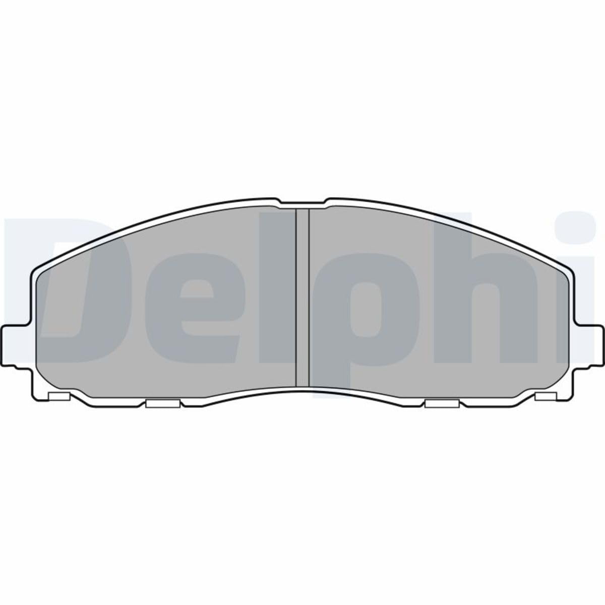 DELPHI Juego de pastillas de freno Delantero con avisador acústico de desgaste sin accesorios LP2694 Juego de pastillas de freno Compatible con FIAT Freemont 345, DODGE Journey MPV, CHRYSLER, JEEP
