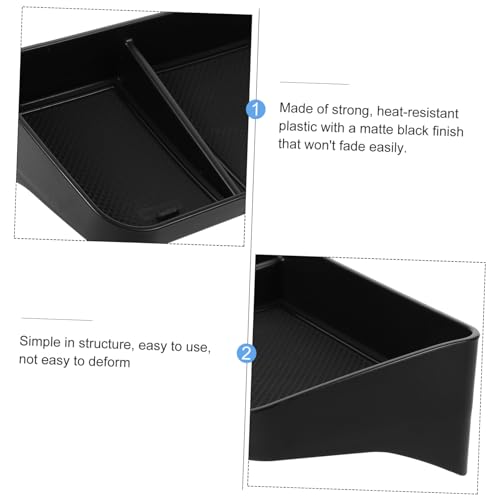 Organiseur de console centrale de voiture plastique noir : solution de rangement rapide