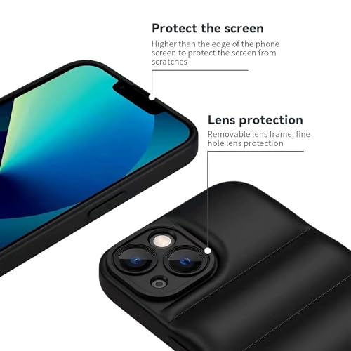 Image of Amazon Brand - Solimo Puffer Case Camera Protection Soft Back Cover for Samsung Galaxy F14 5G - Black