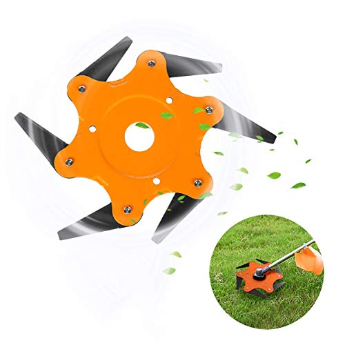 Be82aene Orange Upgrade 6 Steel Blades Razor 65Mn Lawn Mower Eater Trimmer Head Grass Brush Cutter sharper and