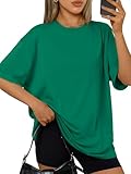 Trendy Queen Womens Oversized St Patricks Day Shirt Fashion Workout Plus Size Tops Short Sleeve Gym Clothes 2026 Green XL