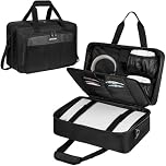 Jaffzora Carrying Case for PS5 PRO/PS5/PS5 Slim, Travel Protective Bag Fits for PlayStation 5 Console, Controllers, Game Discs & Gaming Accessories, Black