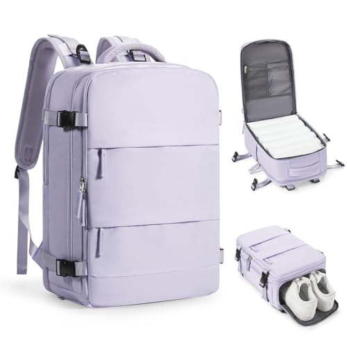 Image of coofay Travel Backpack Carry on Flight Approved Mochila De Viaje Personal Item Travel Bag Large Backpack for Travel Backpacks for Men Women Carry on Backpack for Airplanes 18x14x8 Inches Travel Bag