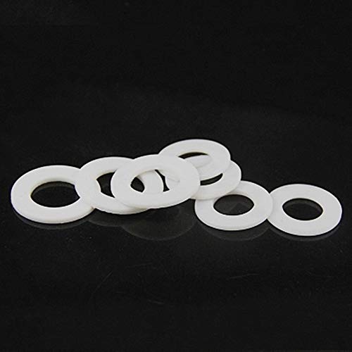 100 pcs/lot M20 PP joint à vis isolation en plastique plat rondelle en plastique.-OD34mm, blanc, 2.4, M18