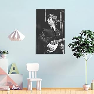 Poster décoratif John Lennon The Beatles Guitarra sur toile pour salon, chambre à coucher, 60 x 90 cm - Les Beatles, Paul McCartney, John Lennon, RIngo Starr, George Harrison Poster décoratif John Lennon The Beatles Guitarra sur toile pour salon, chambre à coucher, 60 x 90 cm – Image 4