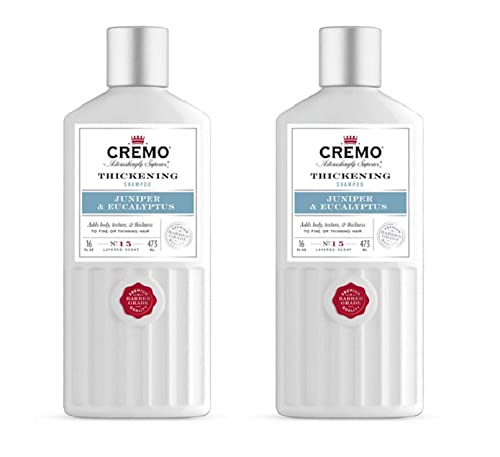 Cremo Barber Grade Juniper & Eucalyptus Thickening Formula For Fine Or Thinning Hair, Eucalyptus, Juniper, Eucalyptus, 16 Fl Oz (2-Pack) #TOP7