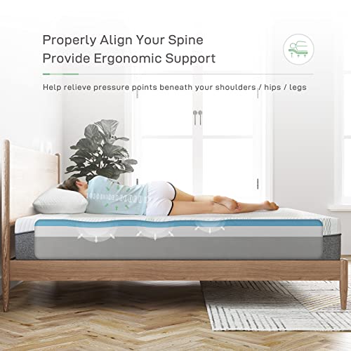 Novilla Queen Size Mattress, 12-Inch Gel Memory Foam Mattress For Cool Sleep, Pressure Relieving, Matrress-In-A-Box, Certipur-Us Certified, Medium Firm #TOP4