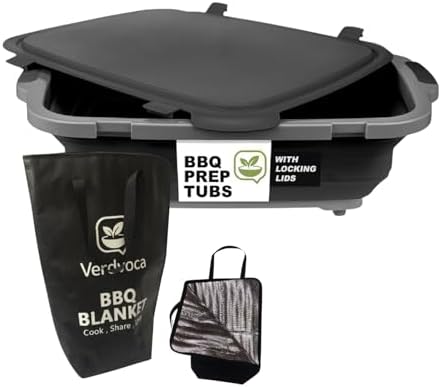 Set 2 Piezas: Cubeta BBQ 30L y Manta para Carne 21 pulg