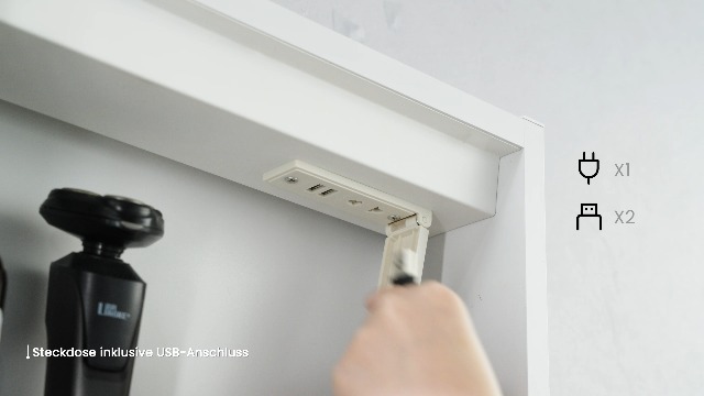 Goezes Spiegelschrank Mit LED Beleuchtung 40x60cm - Badezimmerschrank Mit Anti-Beschlag