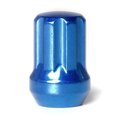 Image of Circuit Performance Spline Drive Tuner Acorn Lug Nuts Blue 14x1.5 Forged Steel (20pc + Tool) Compatible with Dodge Challenger Charger