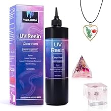 500g Clear UV Resin Hard Type New Formula One Minute Ultraviolet Solar Quick Curing Epoxy Resin Glue for Casting & Coating/Molds/Jewelry Pendants Earrings Bracelets Making/DIY Crafts, Bulky Pack