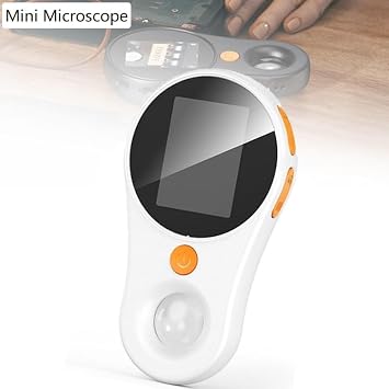 Respicefinem Handheld Digital Microscope Portable Handheld Microscope 500X Magnification 2MP 1920x1080P HD Photo and Video Microscope Magnifying Glass with Light (White)
