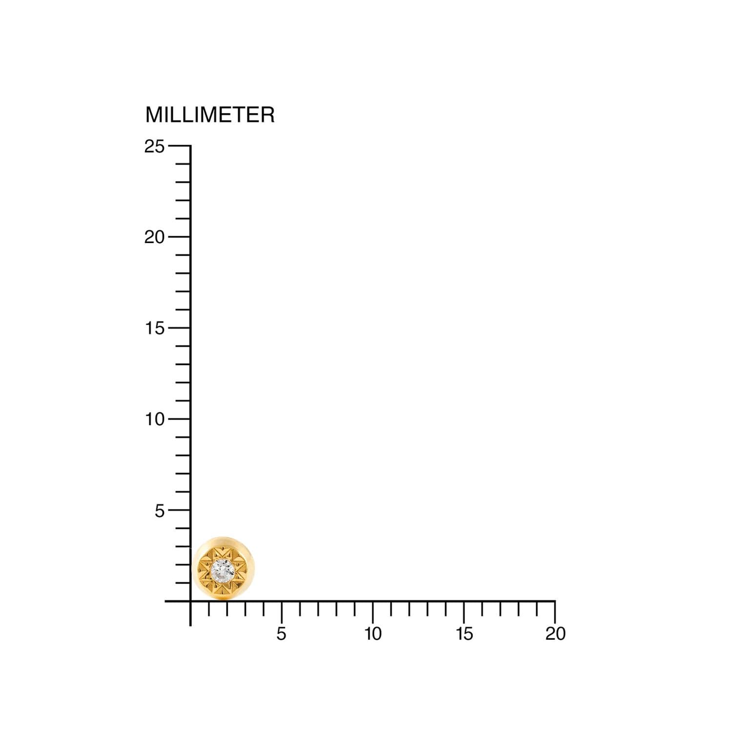 Orecchini per bambini rotondi 3.5 mm - oro giallo 18k (750)