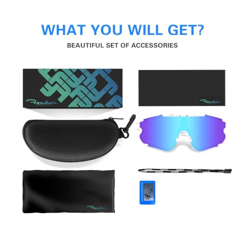 Image of Fanshen Polarized Sports Sunglasses for Men Women, UV Protection Sun Glasses for Cycling, Running, Fishing