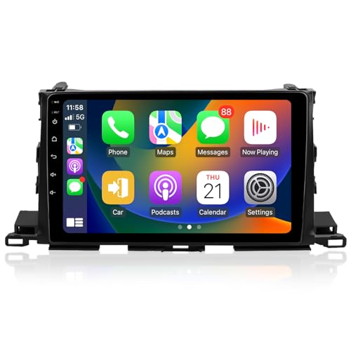ViaBecs Android 13.0 6G 128G Car Stereo Wireless Apple CarPlay for Toyota Highlander 2014-2019, 10.2" HD Touch Screen Radio Bluetooth GPS Navigation, 2.4GHz & 5GHz WiFi, SWC, DSP 48-EQ AM FM Radio by ViaBecs - Used condition - US$328.07