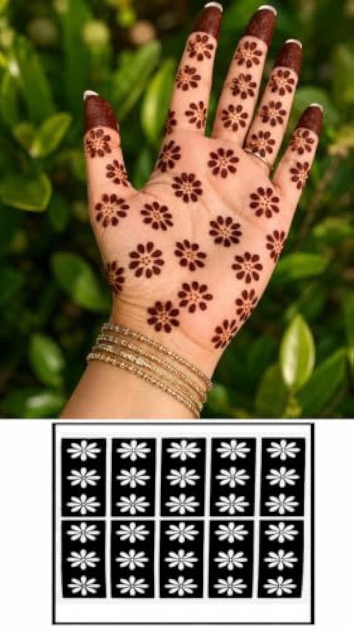 Henna Tattoo Stencil Sticker for Hands