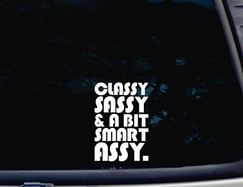 Classy Sassy & a Bit Smart Assy - 3 3/4" x 5 1/2" die Cut Vinyl Decal for Windows, Cars, Trucks, Tool Boxes, laptops, MacBook - virtually Any Hard, Smooth Surface image 3