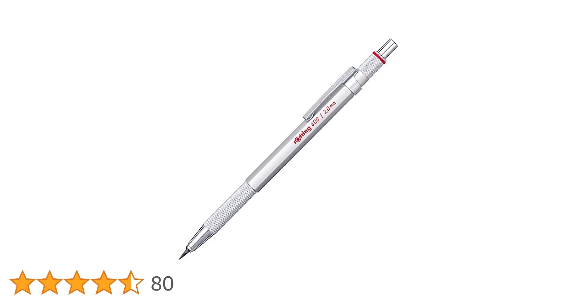 rotring ロットリング 600 芯ホルダー 2.0 シルバー軸　廃盤品 Rotring/ロットリング 600 2mm芯ホルダー ブラック/シルバー