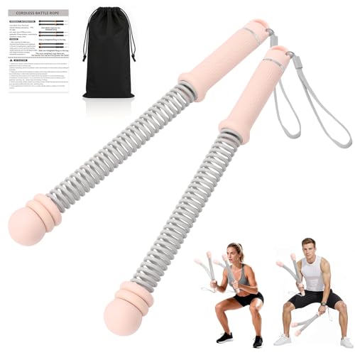 HolyElks Ropeless Battle Ropes, Adjustable Weighted Cordless Trainer for Home
