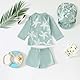 Yoolhamy Baby Badeanzug Junge Langarm Badebekleidung UV Schutz Schwimmanzug mit Sonnenhut und Badeshorts