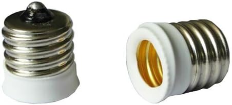 SmartDealsPro 6-Pack White Intermediate E17 Base to Candle Candelabra E12 Base Light Fixture Bulb Socket Adapter Reducer