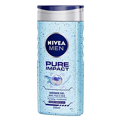 Image of Nivea Pure Impact Shower Gel for Men, 250ml (Pack of 3)