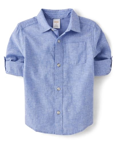 Image of Gymboree boys And Toddler Long Sleeve Linen Button Up Shirt