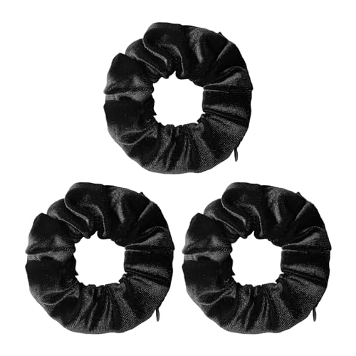 Pack of 3 Women's Hair Ties, Velvet Headbands with Zip, Travel Gadgets, Secret Hair Ties, Soft Hair Ties for Ponytails, Curly Hair Ties with Ball Head