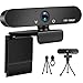 Produktbild 1080P Webcam mit Mikrofon, Datenschutzabdeckung, Stativ, USB Plug & Play, Webcam für PC, Desktop, Laptop, Streaming-Webcam Eingebautes Mikrofon, für Konferenzen, Youtube, Videoanrufe, Live-Übertragung