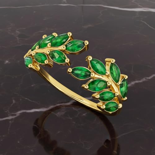 Bague feuille de laurier ajustable résolvant le problème de taille de doigt