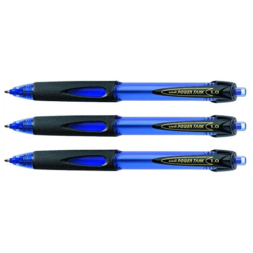 UNI-BALL POWER TANK SN-220 1.0MM NIB BLUE INK - 3 PACK