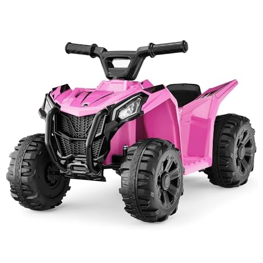Best Choice Products 6V Kids Ride On Toy, 4-Wheeler Quad ATV Play Car w/ 1.8MPH Max Speed, Treaded Tires, Rubber Handles, Push-Button Accelerator - Pink