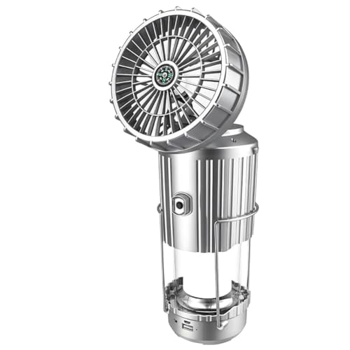 Ventilateur de camping solaire pliable avec lanterne USB pour tente