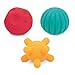 Ludi 30079 - Trio de pequeñas Pelotas sensoriales de plástico Flexible (6 Meses, 6,8 cm), Multicolor