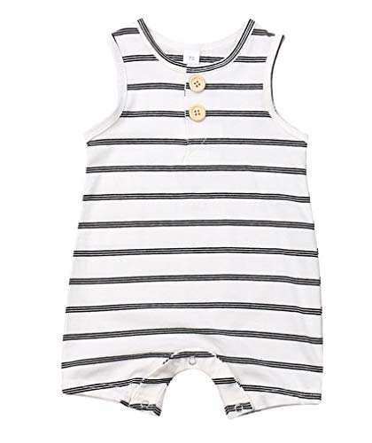 Emmababy Unisex Baby Boys Stripes Short Jumpsuit Sleeveless Tank Top Romper Bodysuit Layette Bodysuit Pajama (18-24months, White) Emmababy Unisex Baby Boys Stripes Short Jumpsuit Sleeveless Tank Top Romper Bodysuit Layette Bodysuit Pajama (18-24months, White)