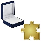 Crown Awards Puzzle Piece Pins, Puzzle Piece Pin with Blue Velvet Presentation Case, 50 Pack, Prime