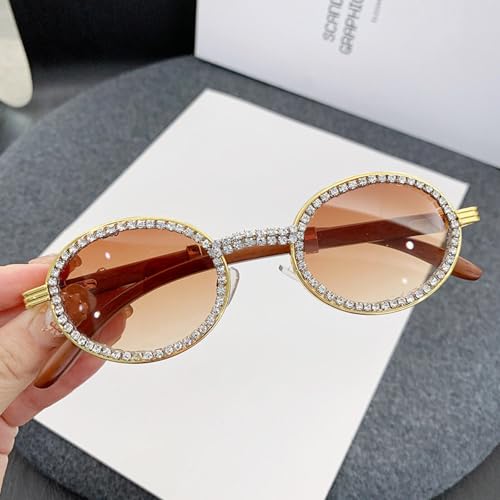 Lunettes de soleil de luxe contre éblouissement avec strass mode - 2