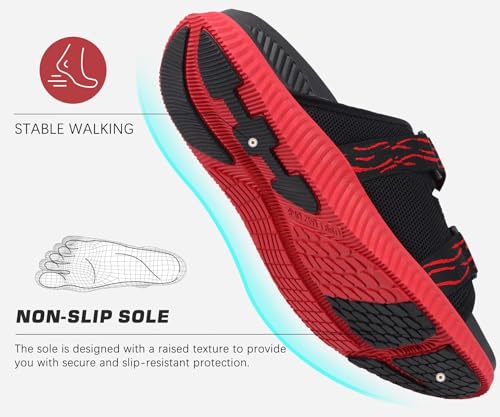 Image of KuaiLu Mens Orthotic Sandals Athletic Thick Cushion Recovery Sport Slides Adjustable Strap Open Toe Walking Sandles With Comfortable Plantar Fasciitis Arch Support