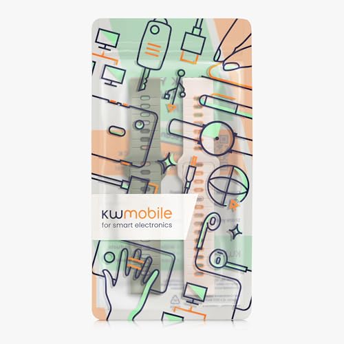 kwmobile Straps Compatible with 22mm Amazfit Bip 6 / Bip 5 / GTS 3 / Balance 2 Straps - 2x Replacement Silicone Watch Bands - Dark Green/Black/White/Orange - image 7